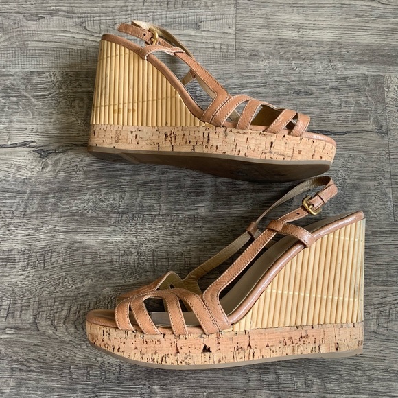 Prada Nude Wedges -  Size 40 Made in  Italy - Picture 3 of 7